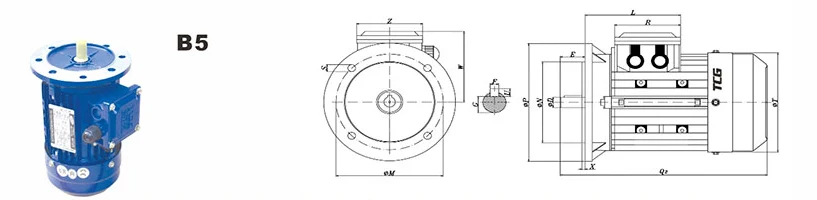 Aluminum Housing Motor B3 Foot Mounted