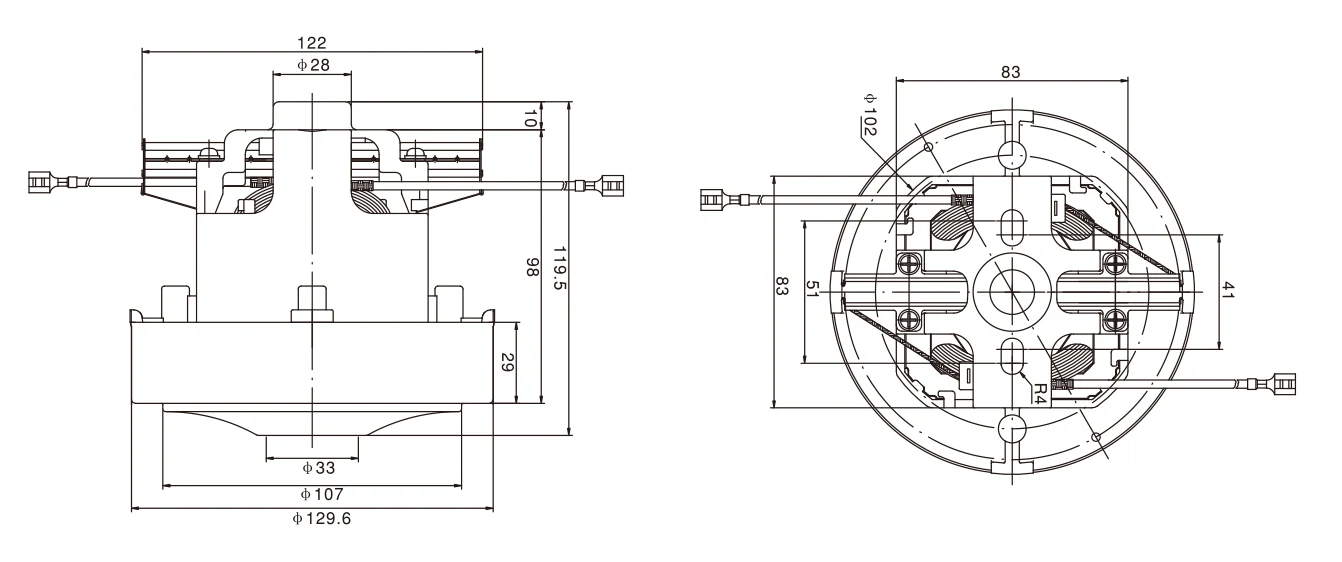 XBP95 Brushed Vacuum Cleaner Motor
